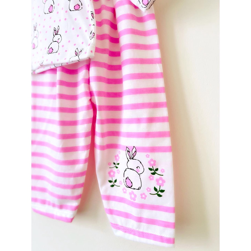 Piyama TSum Bunny Pink Baju Anak Bayi Terlaris Murah Lucu Laki Cowok Perempuan Cewek Berkualitas Babeebabyshop