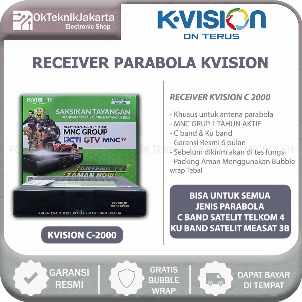 Receiver Parabola Kvision Bromo C2000 HD/ Receiver K-Vision Hybrid