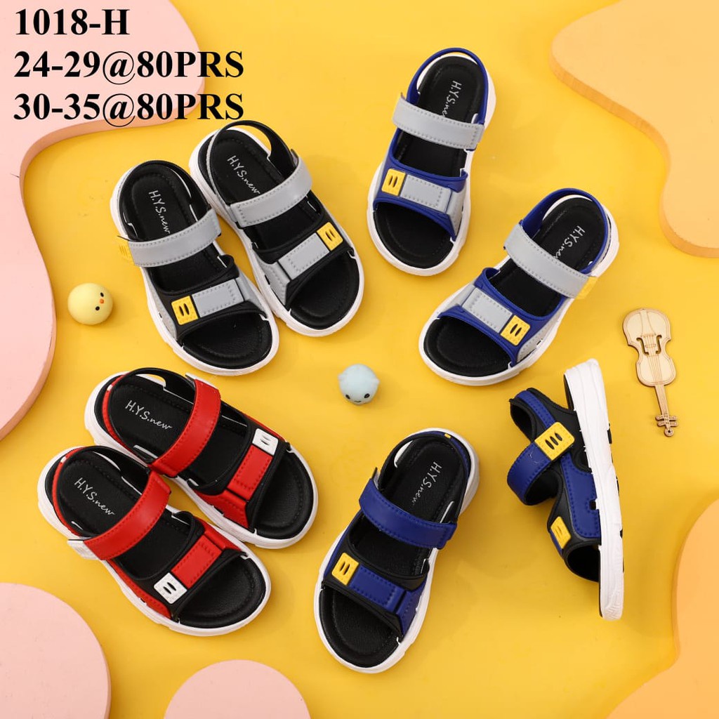 Sandal Gunung Anak Cowo Cewe Import Karet Empuk Anti Slip Lentur Elastis 1018