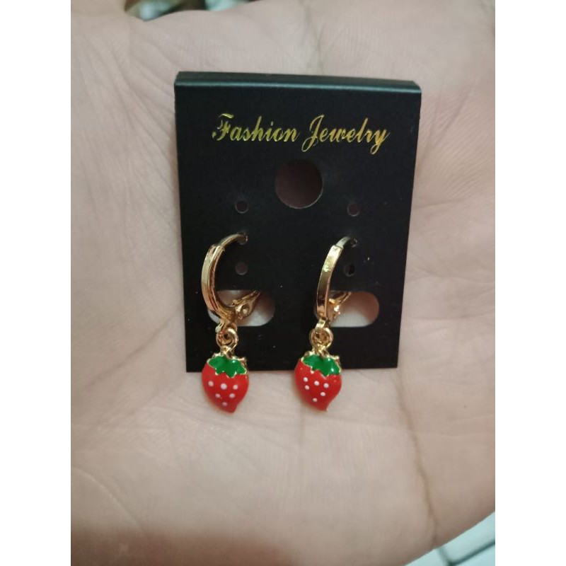 anting xuping anak2 strawberry berlapis emas minimal pembelian 2pcs.