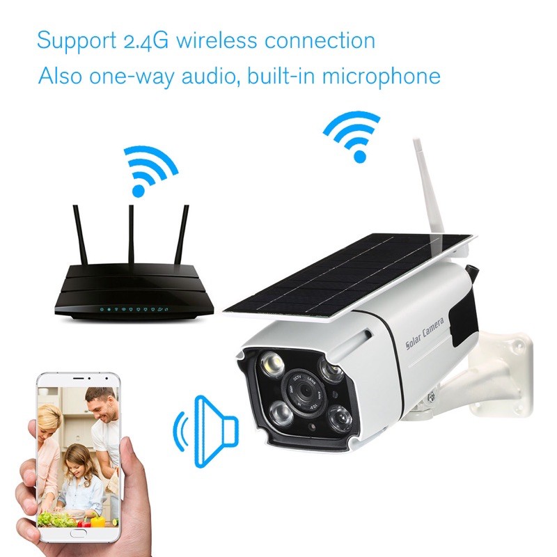 Camera CCTV Wifi Solar Panel Power Pantau Jarak Jauh Tanpa Kabel
