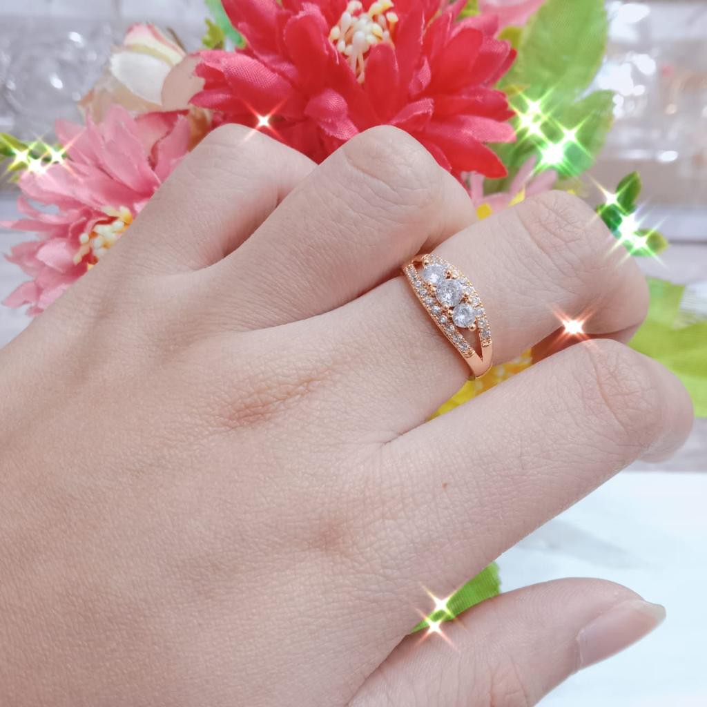 Kenten Acc - Cincin Emas Permata Perhiasan Wanita Fashion Harian / Cincin Dewasa C-24