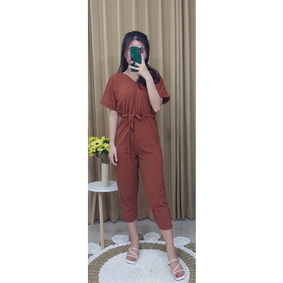 Jumpsuit Wanita Overall jumpsuit wanita Jumpsuit polos 7/8