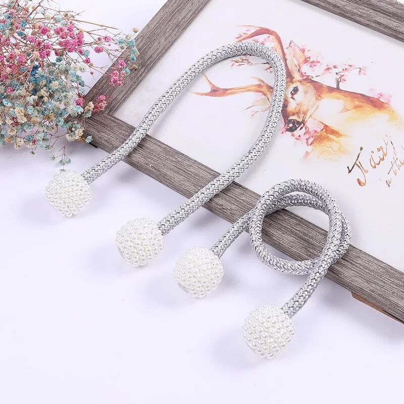 PA Tali Gorden Magnet Tirai Pengikat Gorden Pengikat Hordeng Magnet Mutiara 1 PC Pengait Hordeng Magentic Curtain Ball Dekorasi Jendela Rumah Murah Import PR100