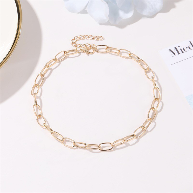 Fashion thick chain necklace personality wild punk style short simple clavicle chain