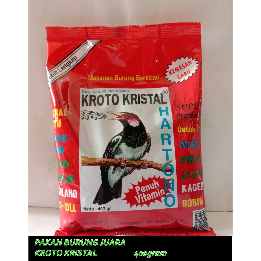 Pakan Burung jalak Kacer Kroto Kristal ( merah )