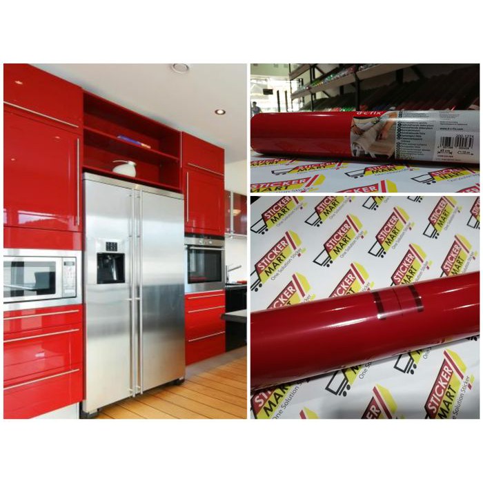 

Sticker/Stiker Vinyl Furniture Dekorasi Dcfix Red glossy