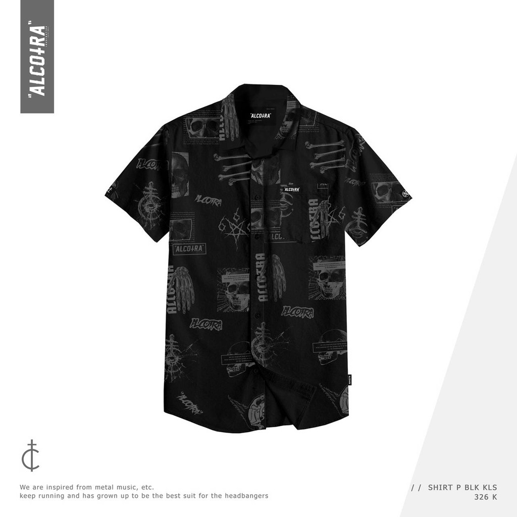 SHIRT P BLK KLS // KEMEJA HITAM KOLASE