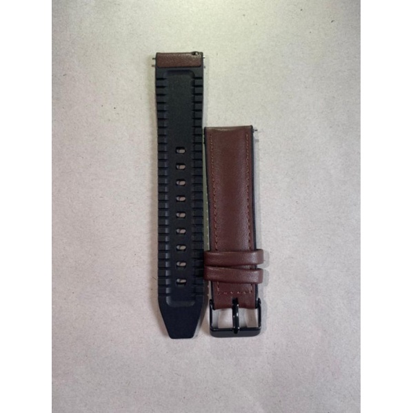 STRAP TALI JAM TANGAN - KULIT STYLE LEATHER RUBBER 20MM - FOR HUAWEI WATCH GT 2 42MM