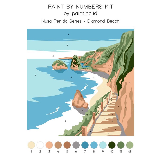

Paint by Numbers Kit: Nusa Penida Series - Diamond Beach | PaintIncID