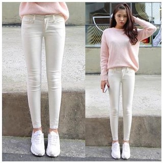 Putih Jeans  Strech Wanita  Putih White Skinny Celana  Jeans  