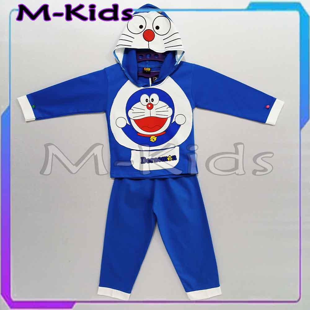 MKids88 - Baju Setelan Anak Laki-Laki / Perempuan Karakter Doraemon Spongebob Motif TOPI