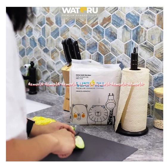 Wateru Kitchen Towel Premium Bamboo Tissue Gulung Tissue Dapur 375gr