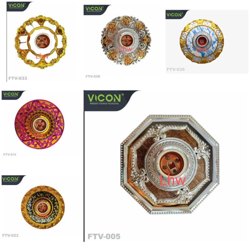 Fitting lampu hias VICON/fitting plafon/fitting hias/fitting dudukan lampu E27 dekorasi plafon