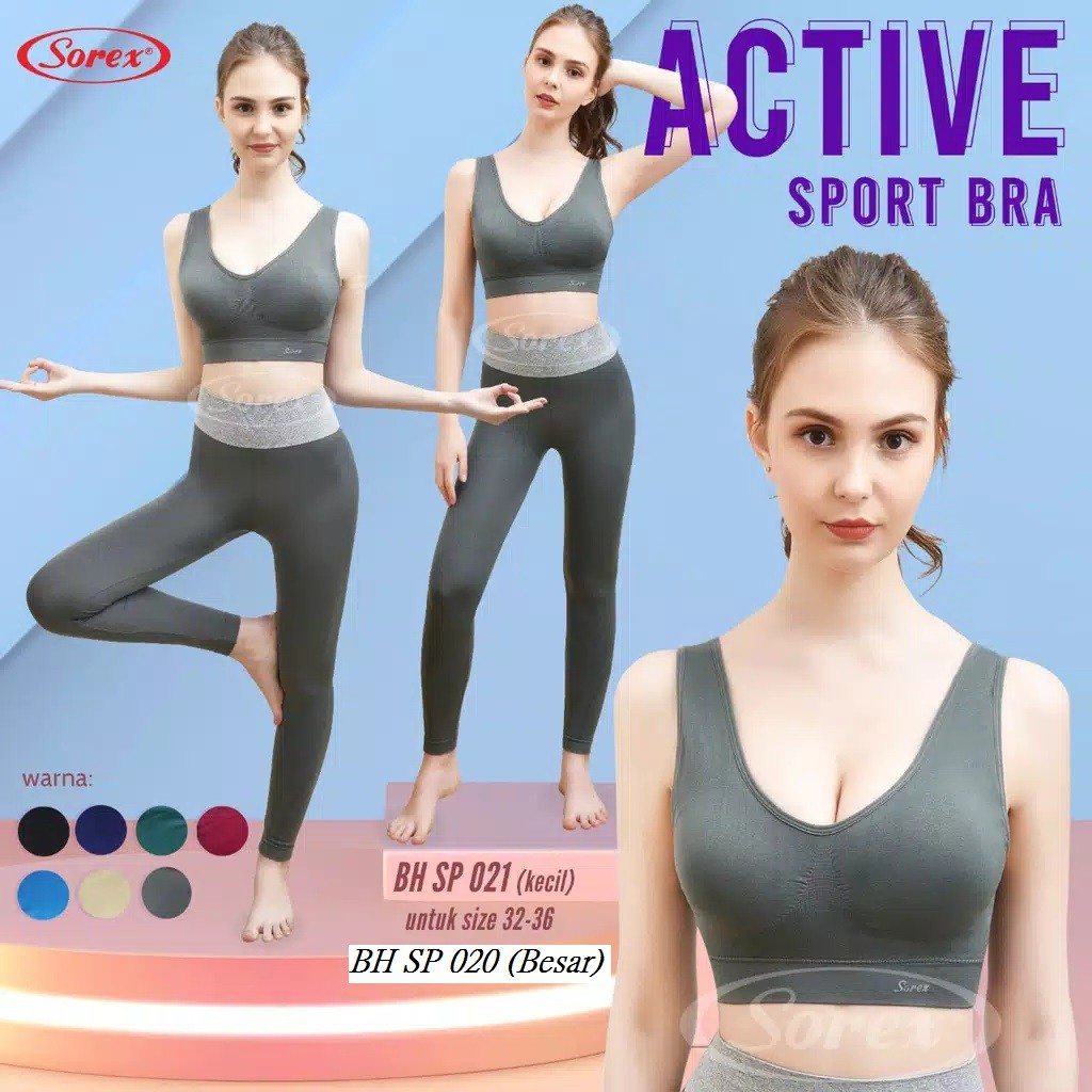 Bra Stretch Polos Sport Sorex SP021 &amp; SP020 / BH Olahraga Senam Gym Fitness Sorex SP 021 &amp; SP 020 &amp; BH02