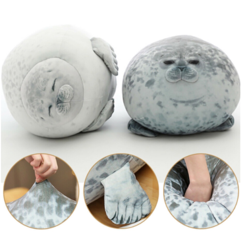 Large Chubby Blob Seal Plush Toy Animal Cute Ocean Pillow Pet Stuffed Doll Gift