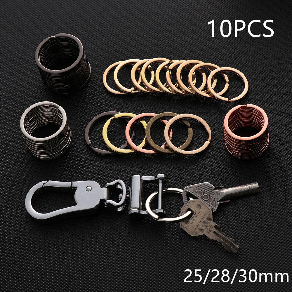 Lily 10pcs/lot 25mm 28mm 30mm Split Kunci Ring Bulat Konektor Saku Carabiner