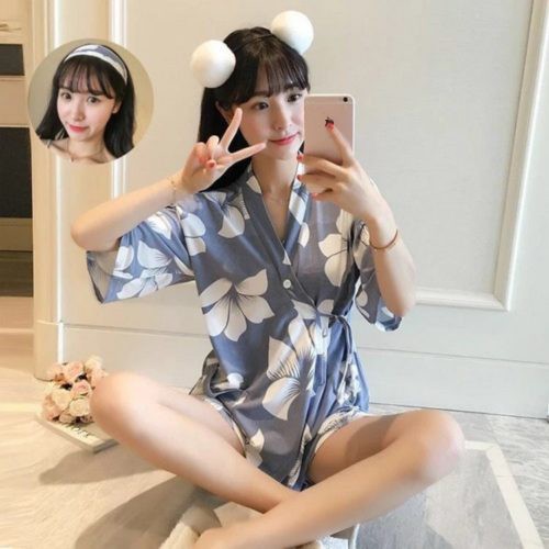 GI 4616 RISCE BAJU TIDUR SET BABY DOLL IMPORT WANITA CEWEK PEREMPUAN JAKARTA BATAM PJ