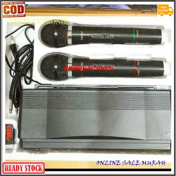 G513 HOMIC Mic ORIGINAL G513 Mikropon Microphone Double Wireless DUAL MIK KARAOKE wireles pro vocal vokal suara audio sistem mik professional panggung dj studio sound system SEPASANG DOUBLE  Untuk yang suka karaokean Mic ini sangat cocok dipakai. Suaranya