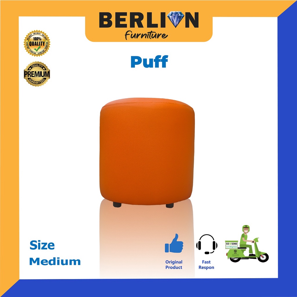 Sofa Puff Bermotif - Medium | Kursi Bulat Empuk Dan Nyaman