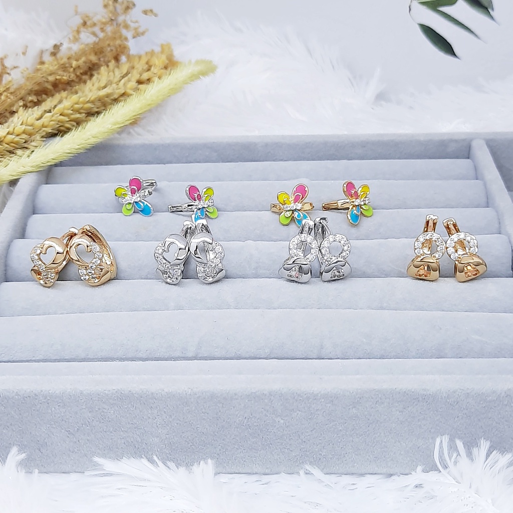 Anting Xuping Premium Asli Giwang Catok Ukir Love Kupu - BE319