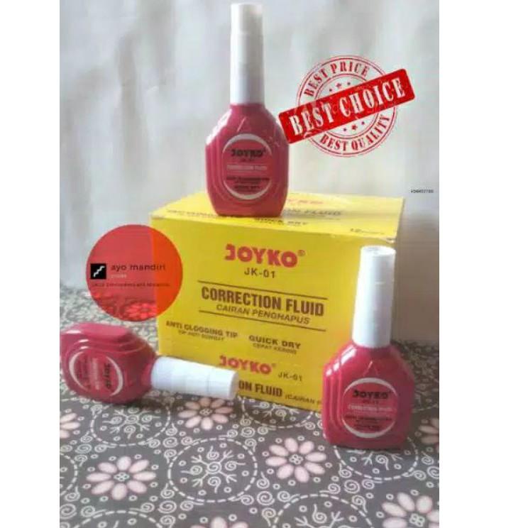 Super Hemat JOYKO JK-01 Correction fluid tipe-x tip-ex 1Pack / 12Pcs