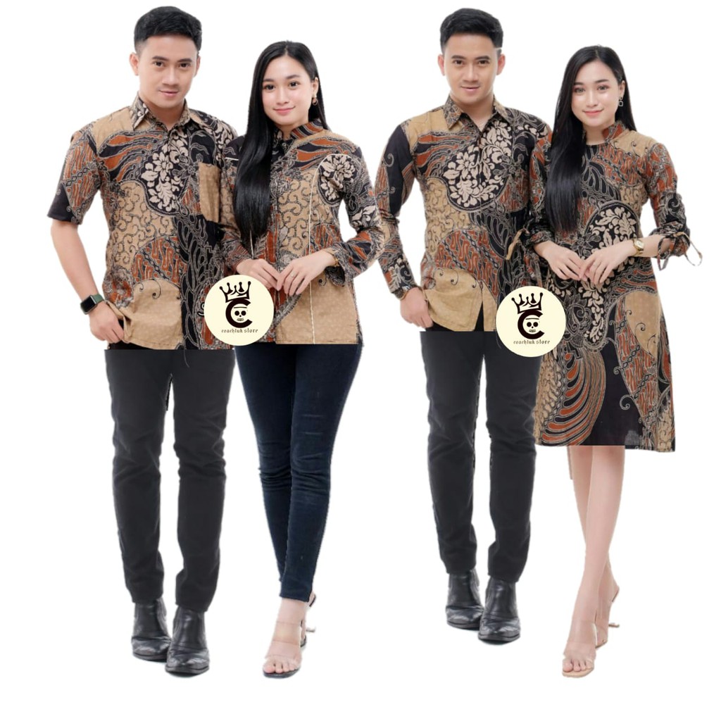 Produsen Batik Couple Pasangan Modern  Sania Ruffle Ori Ndoro Jowi Dnt Cap Coklat Terlaris Garansi Shopee 6DQ1AW6HOq5Rzwr