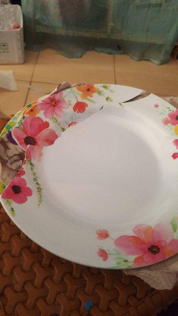 Piring Makan Bulat, Kotak ,oval Dan Mangkok Sweet Flora /hrg Per-bj