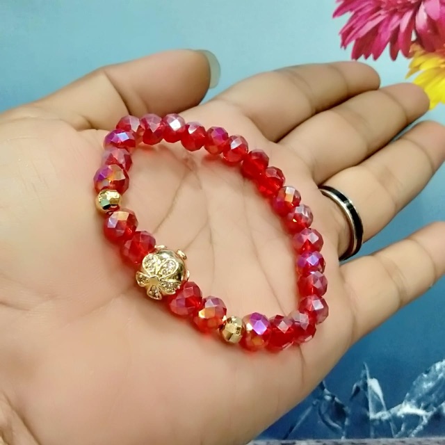 Gelang tangan wanita //gelang kristal lapis emas // perhiasan // fasion wanita//gelang