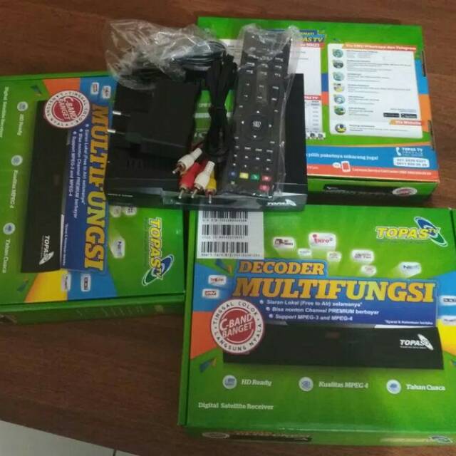 Receiver TOPAS TV free all channel 1 tahun