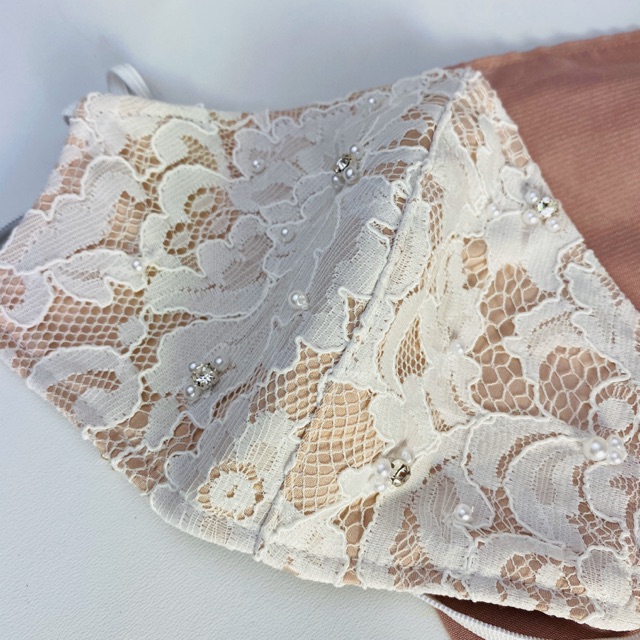 masker kain brukat payet mutiara