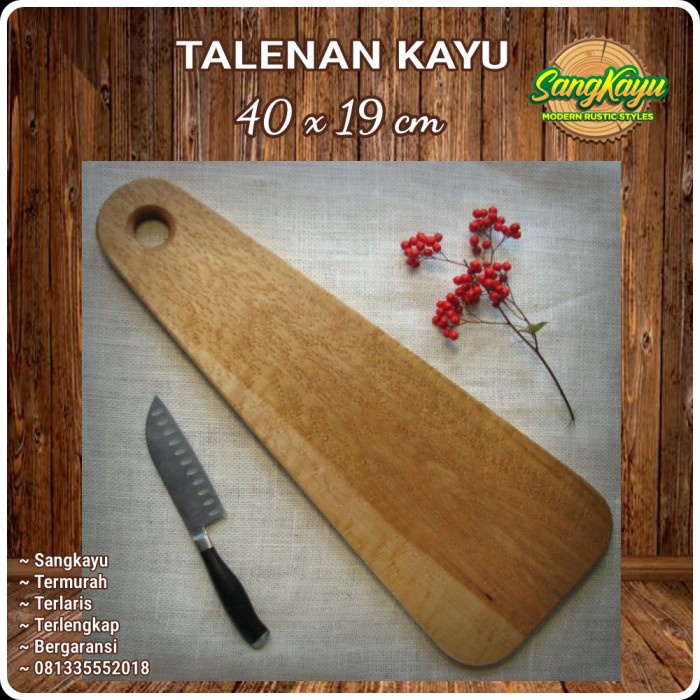 Talenan kayu jati asli mahoni 40x19 wooden cutting board - Kayu mahoni