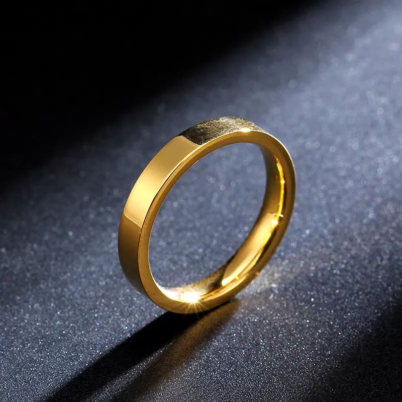 Cincin Tunangan Cincin Nikah Emas Antikarat Pria dan Wanita