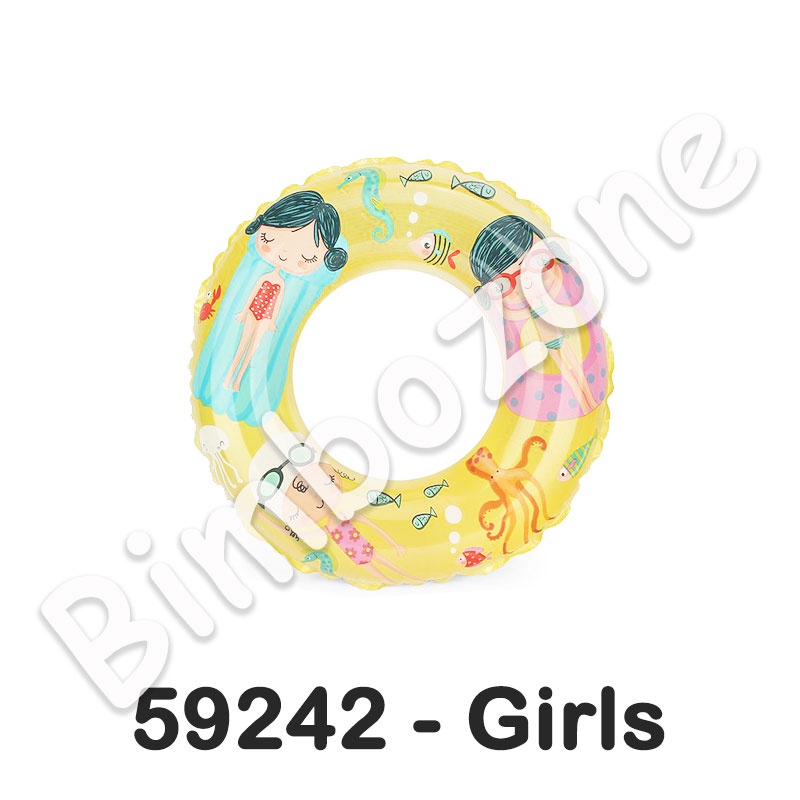 Bimbozone - Pelampung bulat Ban Renang Swim Ring - Intex 59242 Mermaid / Beach / Dino