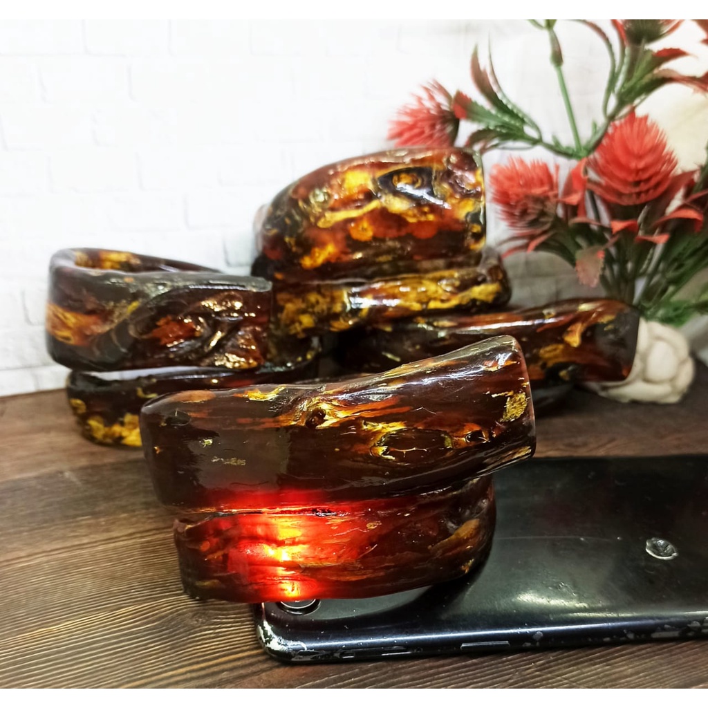 Gelang Akar Bahar Merah Asli Polos Jumbo