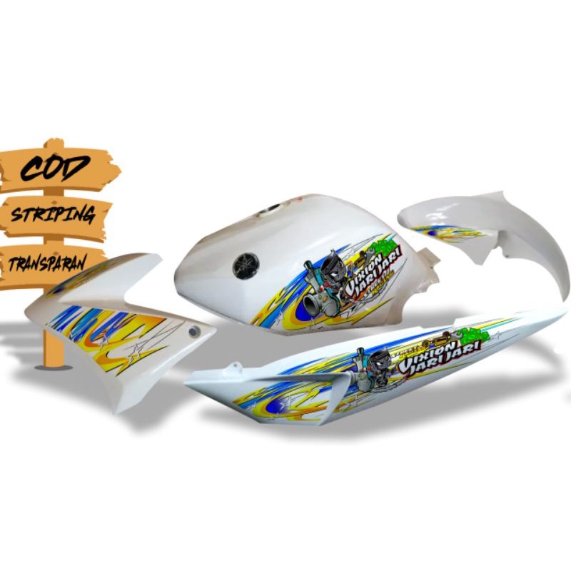 COD STIKER STRIPING TRANSPARAN VIXION OLD HOLOGRAM