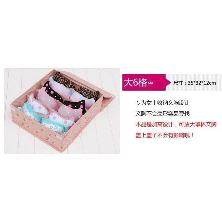 Bamboo 3in1 bra &amp; underwear Storage Box set dengan PENUTUP