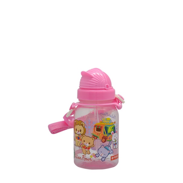 LION STAR BOTOL MINUM Marui 500 ml Botol Minum Anak Sedotan Transparan Sedotan BOTOL PLASTIK
