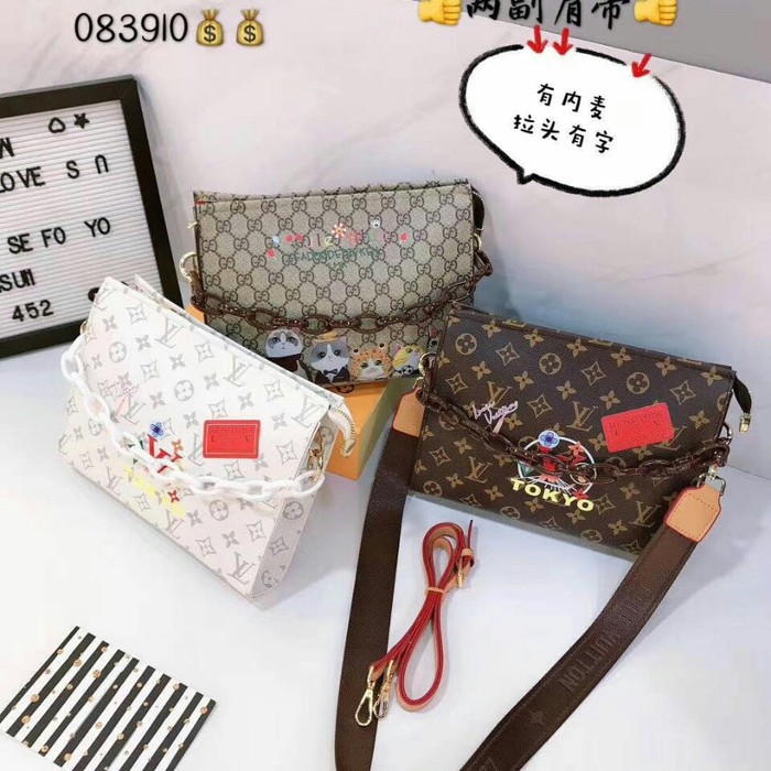 Tas selempang wanita tas Lv83910 dapat 2 tali
