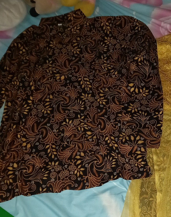 Ori Karyaku Couple Lamaran Gamis Muslim Batik Brokat Premium Modern Kondangan