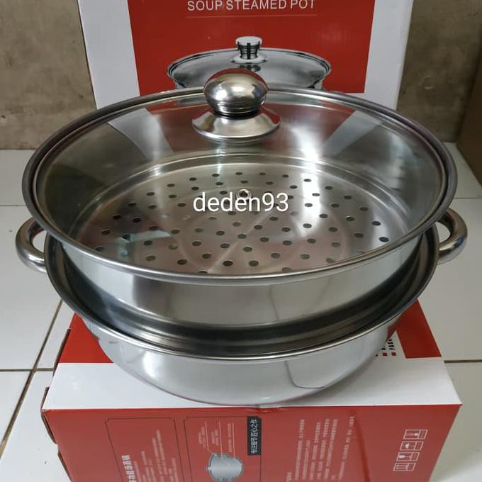 Dandang Steamer Panci Kukus Stainless 28-Steamer Pan