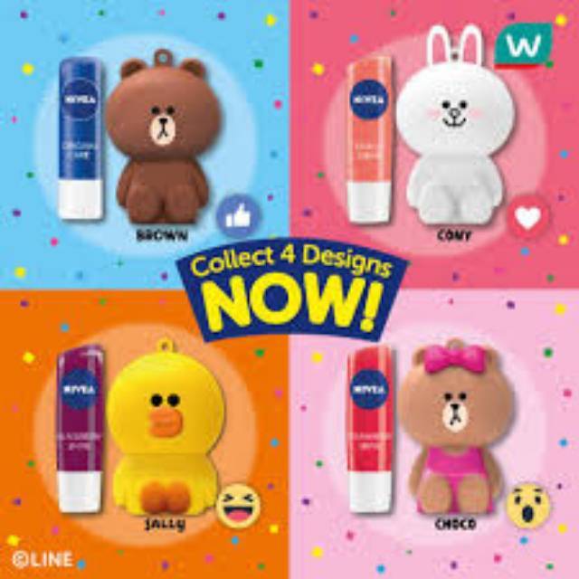 NIVEA Lip Balm free Lip Holder LINE Friends Character ORI Thailand