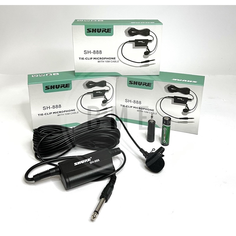 SH 888 / SH888 Mic Jepit Kancing Kabel 10 Meter
