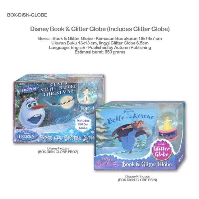 

Disney Book & Glitter Globe (includes glitter globe)