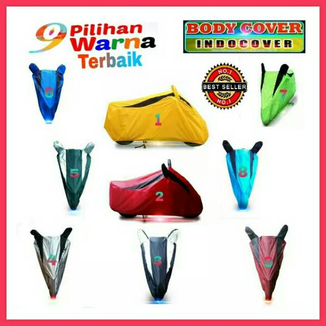 Sarung Motor Waterproof Dan Pelindung Panas untuk motor Beat Cover Motor Scoopy / freego / Vario  / Mio  / Vespa  sarung motor Matic terbaru