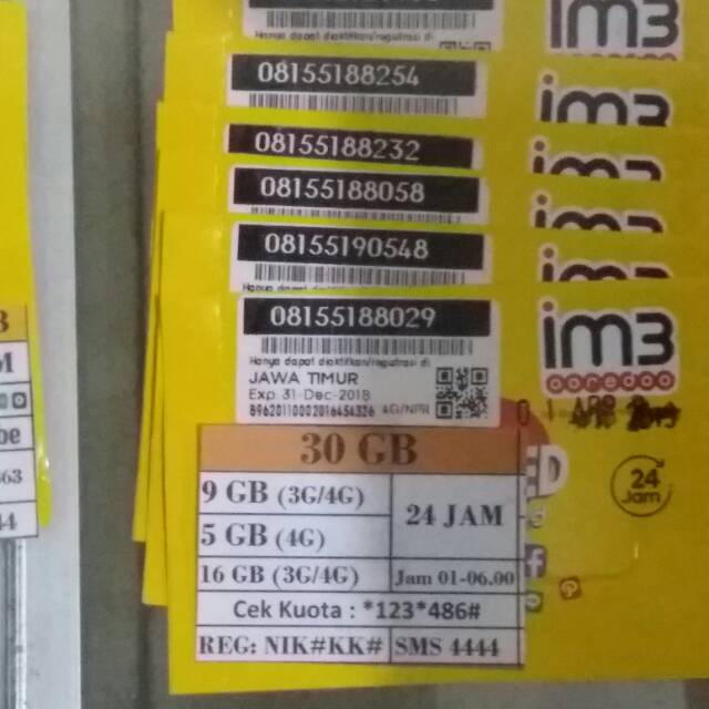 Indosat 30 gb (2bln)