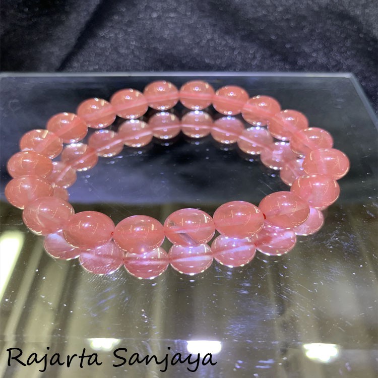 Gelang Batu Natural Cherry Quartz 8Mm