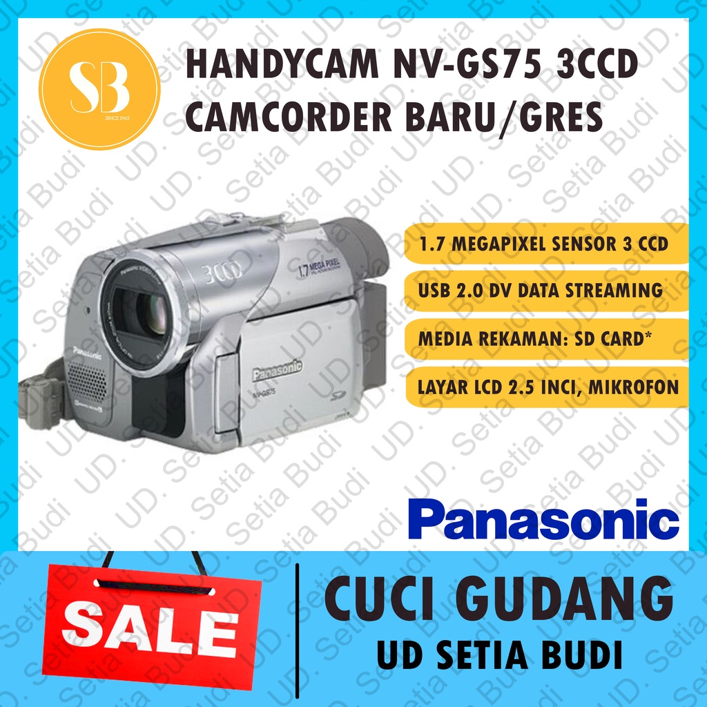 Handycam Panasonic NV-GS75 3CCD Camcorder Baru Murah