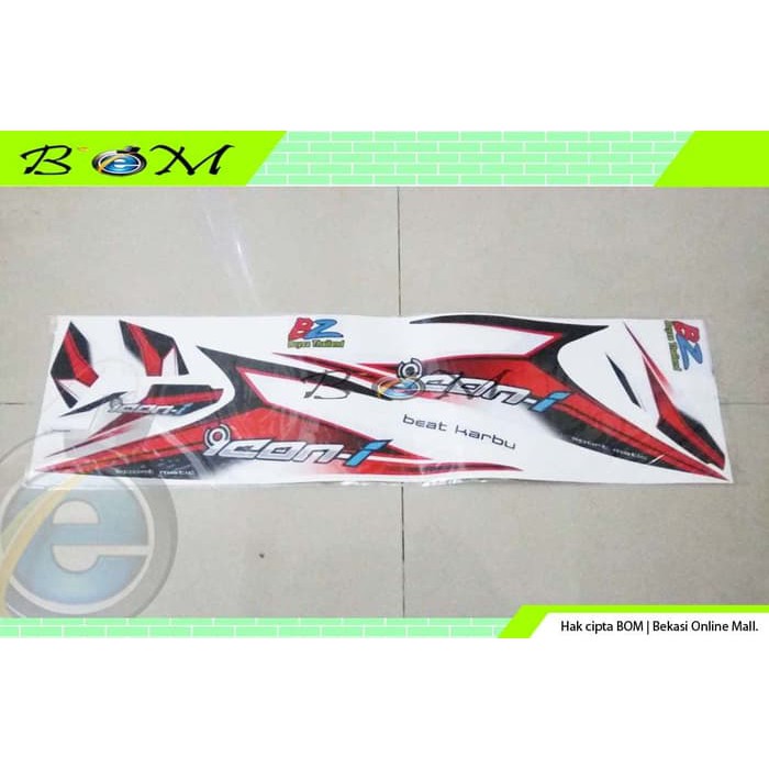 Striping Stiker Sticker Honda beat karbu icon i hitam putih thailand