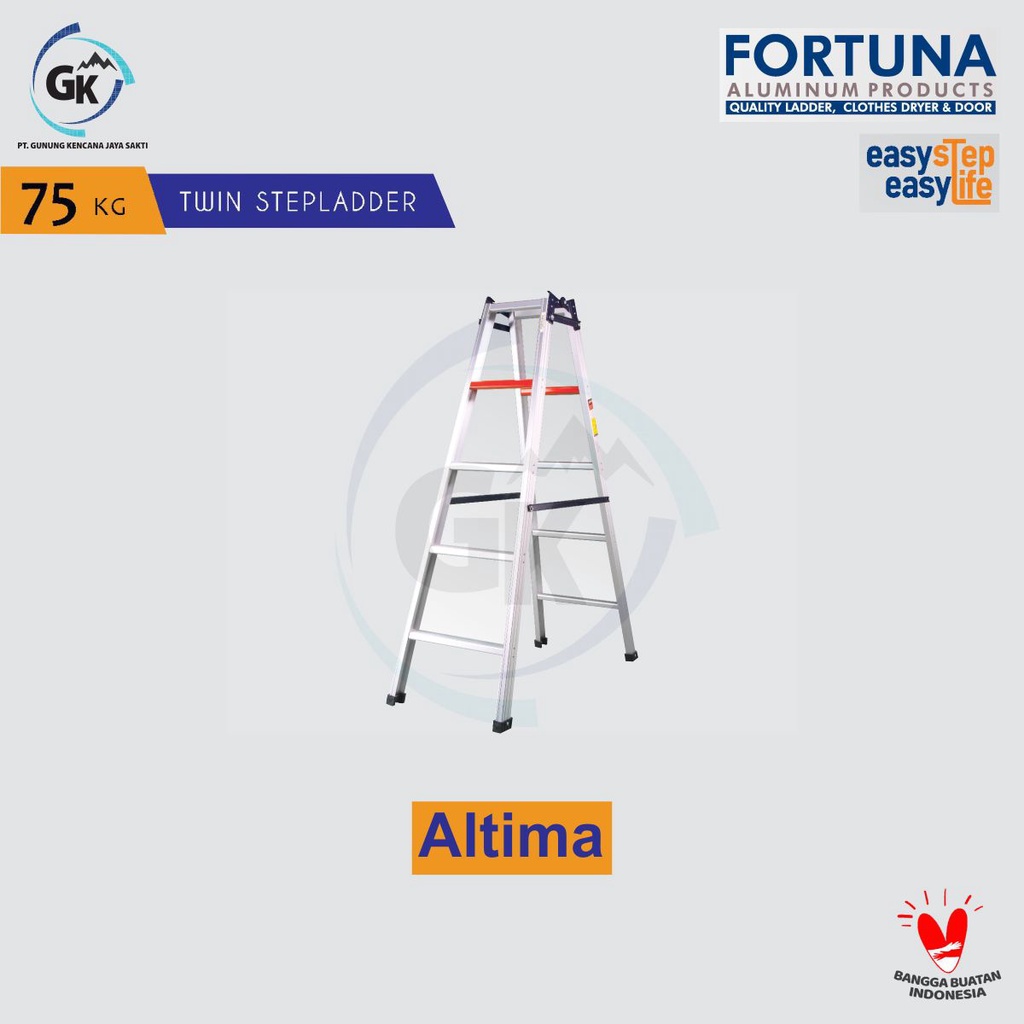 tangga lipat aluminium premium fortuna altima 175 cm